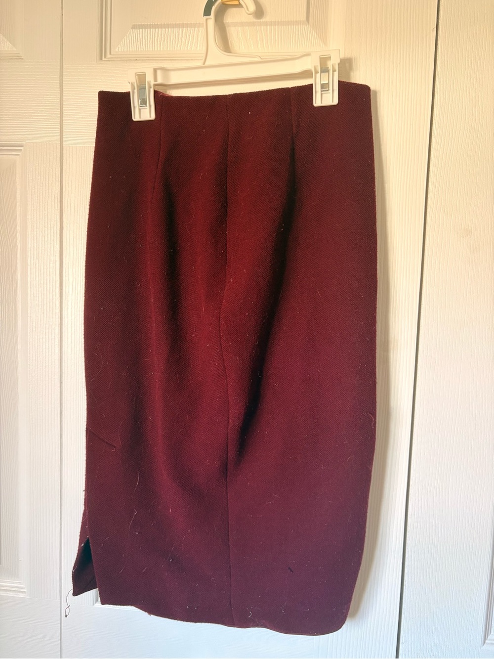 Classic Burgundy Women's Pencil Skirt